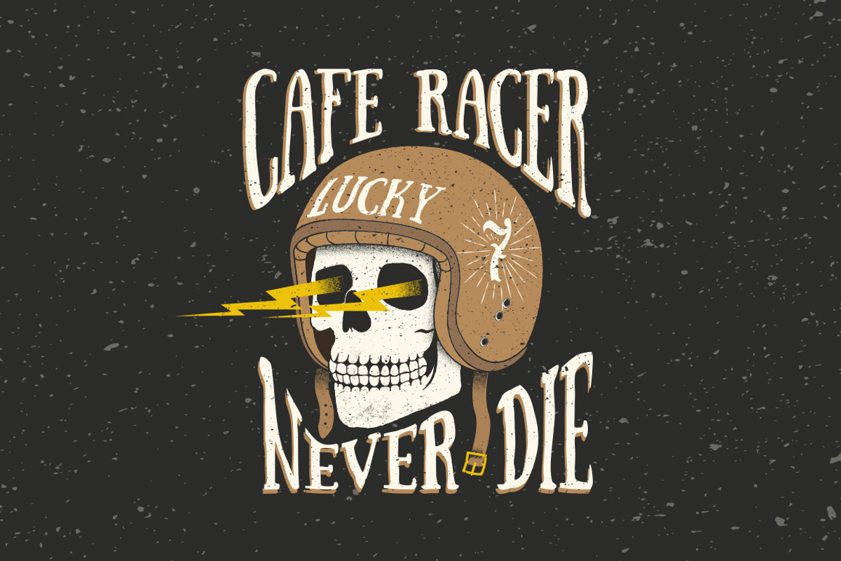 Cafe Racer Themed Illustration, an Education Illustration by Crafter