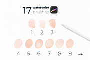 Digital realistic watercolor brushes, a Brush Add-On by tetiartline (Thumbnail 2 of 7)