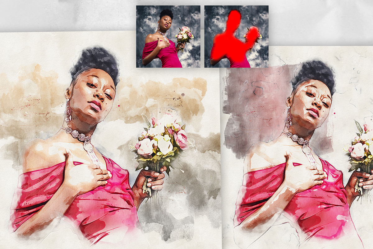 Quick Aquarelle Photoshop Action, an Action Add-On by GorynArt (Photo 4 of 18)