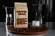 Coffee Bean Paper Bag Mockup, an Advertising Mockup by herutage (Thumbnail 2 of 4)