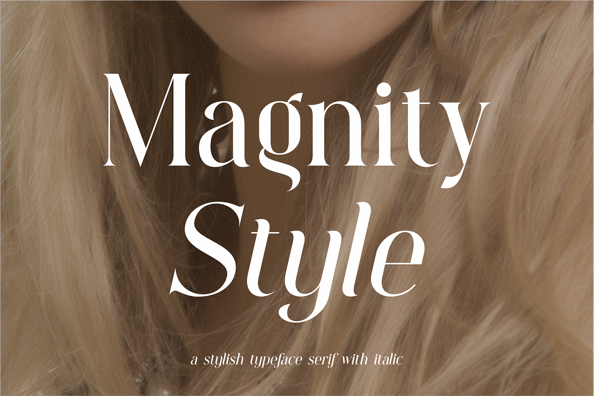 Magnity Style Serif Typeface Font, a Serif Font by Dylla_studio (Photo 1 of 16)