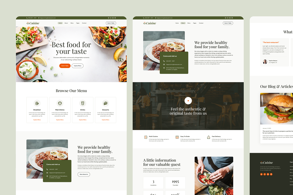 Cuisine - Food Figma UI Template, an UI Kit Template by FinestDevs (Photo 3 of 8)