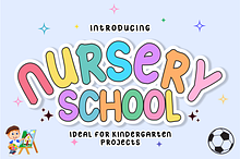Nursery School - Bubbly Display Font