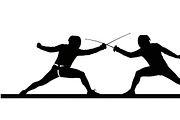 An elegant Fencing Duel Silhouettes, an Illustration by Amazin_art (Thumbnail 30 of 31)