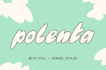 POLENTA — soft fluffy bubble font