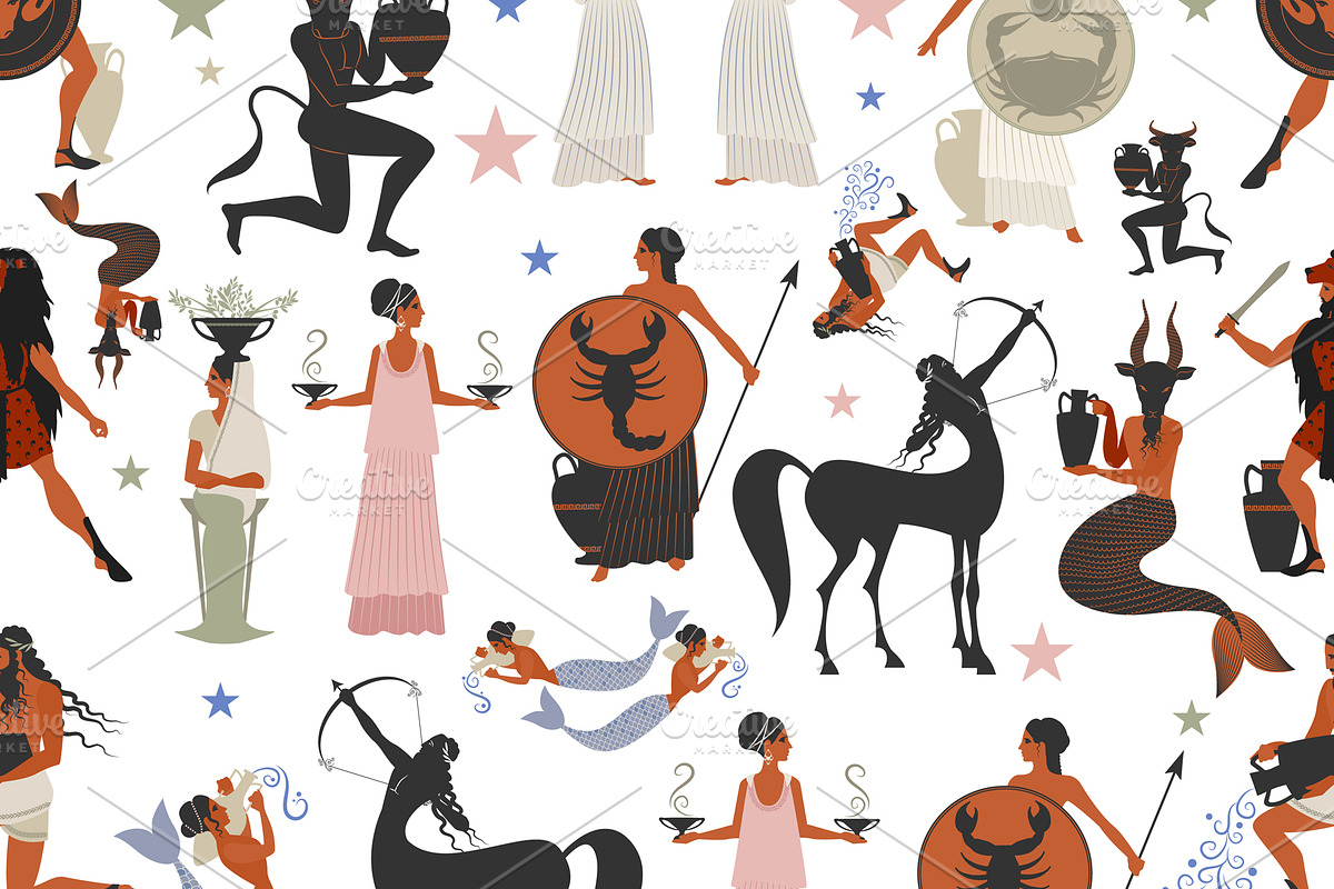 Greek Zodiac: Patterns, an Illustration by La Inspiratriz (Photo 2 of 3)