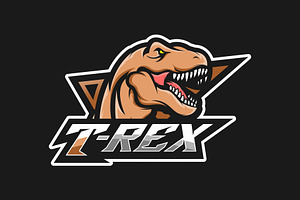 Trex Mascot Sport Logo Vector, a Branding & Logo Template by Jhon.aburame