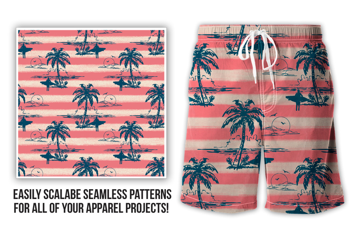 GONE SURFIN' Vol 2 - SURF STRIPES, a Pattern Graphic by Electric Treehaus (Photo 3 of 4)