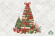 Christmas Book Stack PNG, an Illustration by Craft Nest (Thumbnail 1 of 6)