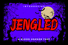 Jengled a Blood Horror Font