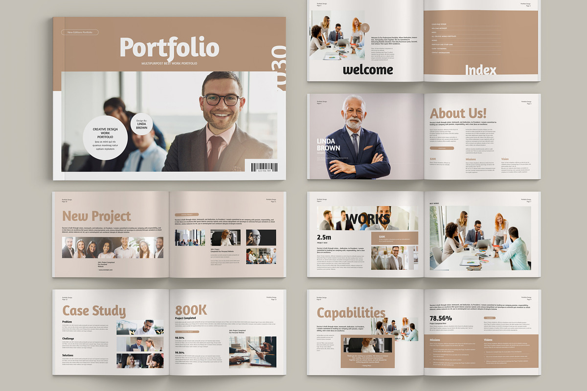 Portfolio Landscape Templates, a Brochure Template by Pixelpick (Photo 1 of 9)