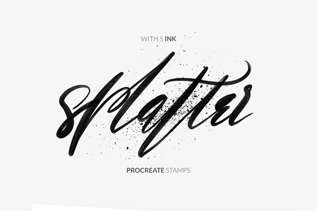 Ink Brushes and Stamps for Procreate, a Brush Add-On by Greek fonts by nantia.co (Photo 4 of 9)