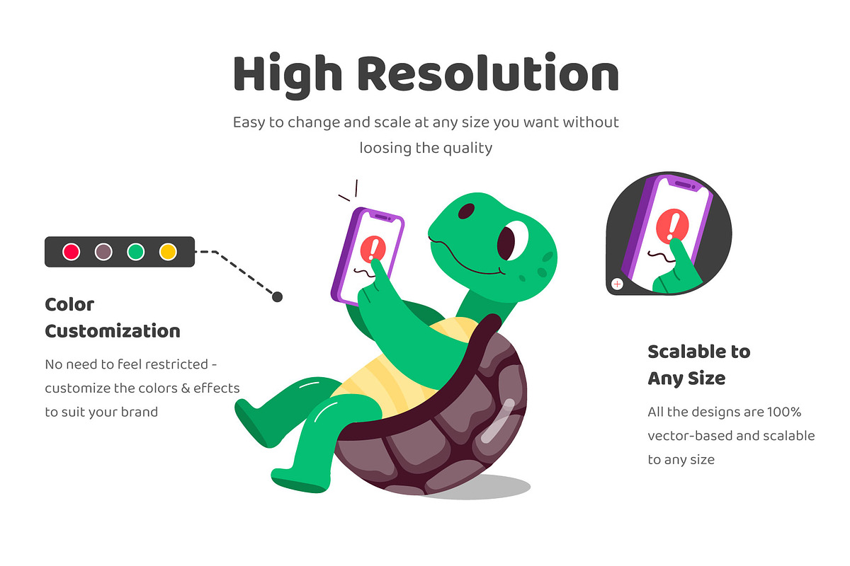 Turtle Cartoon Stickers Set, an Emoji Icon by Vectors Market (Photo 3 of 6)