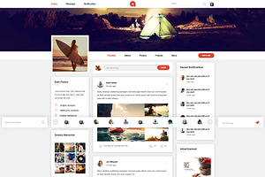 Social Network HTML Template - Adda