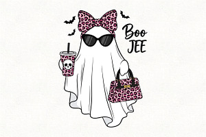 Halloween Boo-Jee Ghost Sublimation, an Illustration by CraftArtStudio