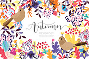 Fall / Autumn flower design set, a Decorative Illustration by MooBeer (Thumbnail 1 of 7)