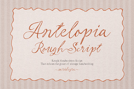 Antelopia - Rough Handwritten Script