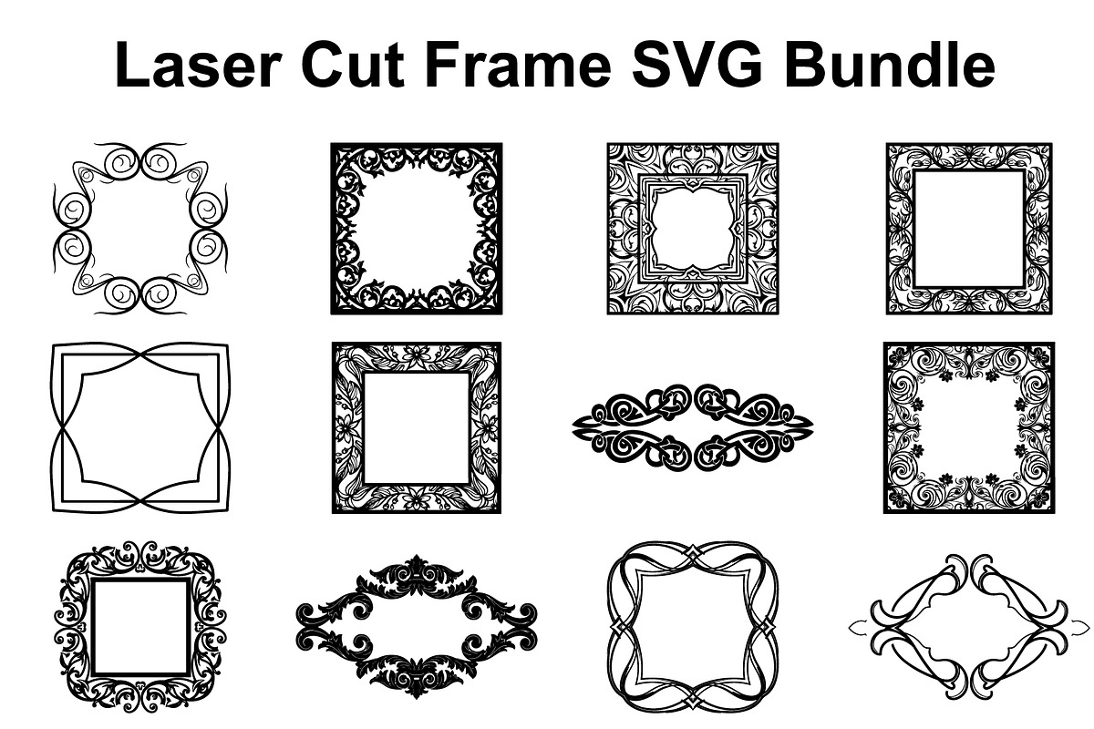 Ornamental Frame SVG Pack, a Graphic by hafijul (Photo 1 of 11)