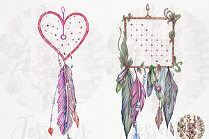 Feathers And Dreams Clipart Set