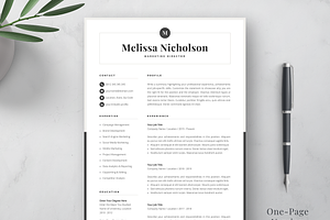 Resume Template Melissa, a Resume Template by Olympia Resume