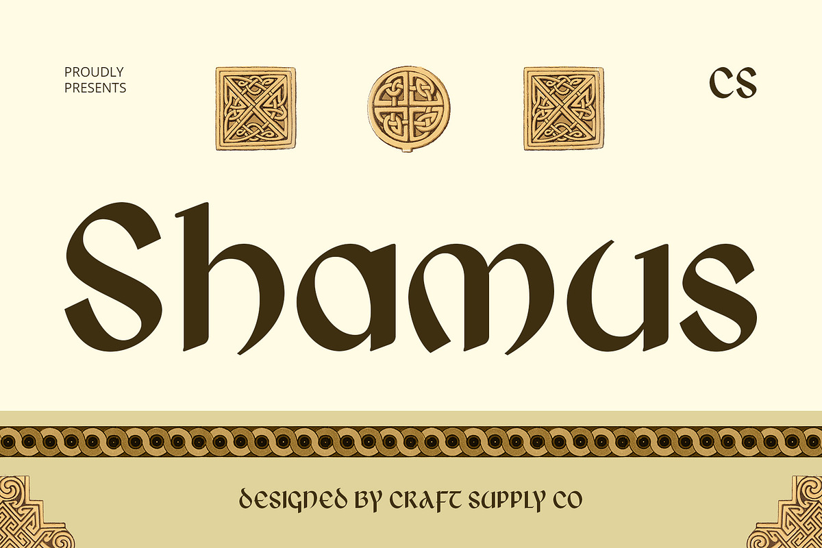 CS Shamus – Uncial Font, a Sans Serif Font by Craft Supply Co. (Photo 1 of 8)