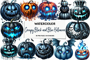 Creepy Black and Blue Halloween Pump, an Illustration by DreamArtGraphic (Thumbnail 1 of 4)