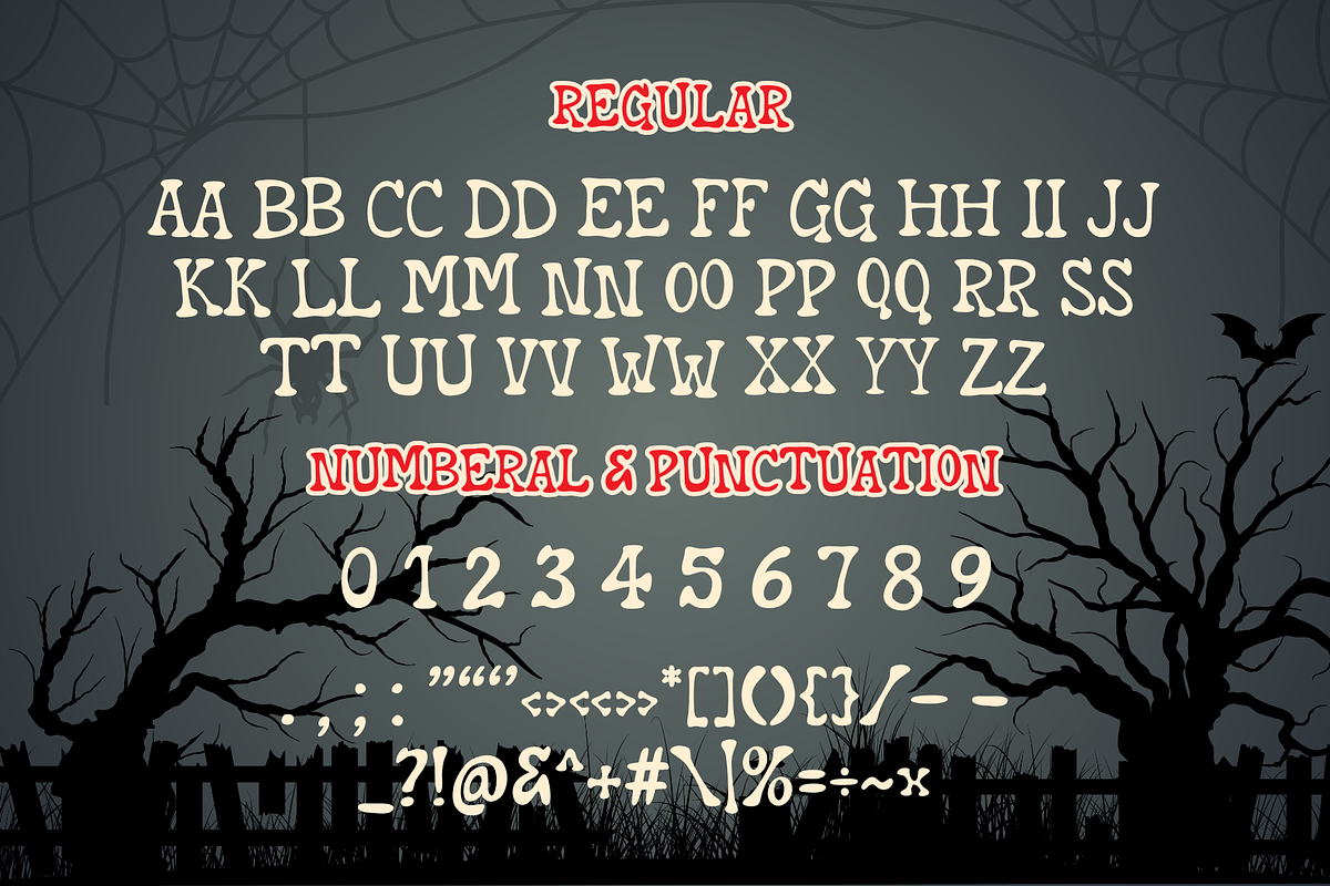 Vintage Horror is a Halloween font, a Handwritten Font by Brown Cupple (Photo 9 of 9)