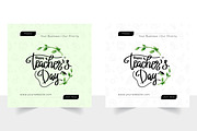 Teacher's Day Post Banner Design, a Social Media Template by Tahnix Creative (Thumbnail 4 of 11)