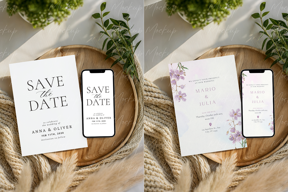 PSD/Canva Card & Phone Mock, a Product Mockup by TatiMockup (Photo 3 of 3)