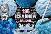 Procreate Ice & Snow texture brushes, a Brush Add-On by Revabrush (Thumbnail 1 of 9)