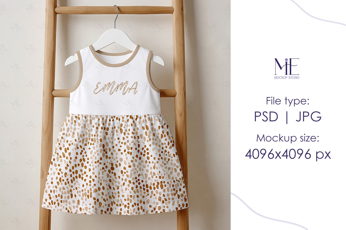 Dress Mockup, Kids Clothing Mock up, an Advertising Mockup by Mie Mockup Studio (Photo 5 of 7)