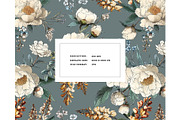 Flower lush peony seamless pattern, a Pattern Graphic by Milatoo (Thumbnail 4 of 10)