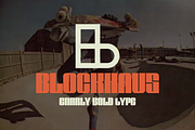 Blockhaus | A Bold Display Font, a Sans Serif Font by Bend Industries (Thumbnail 2 of 7)
