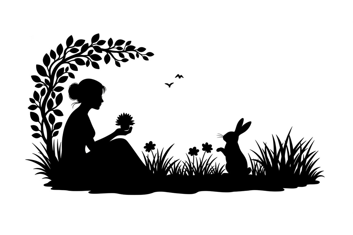 Garden Bunny Silhouette Bundle, an Illustration by jahid234 (Photo 22 of 48)