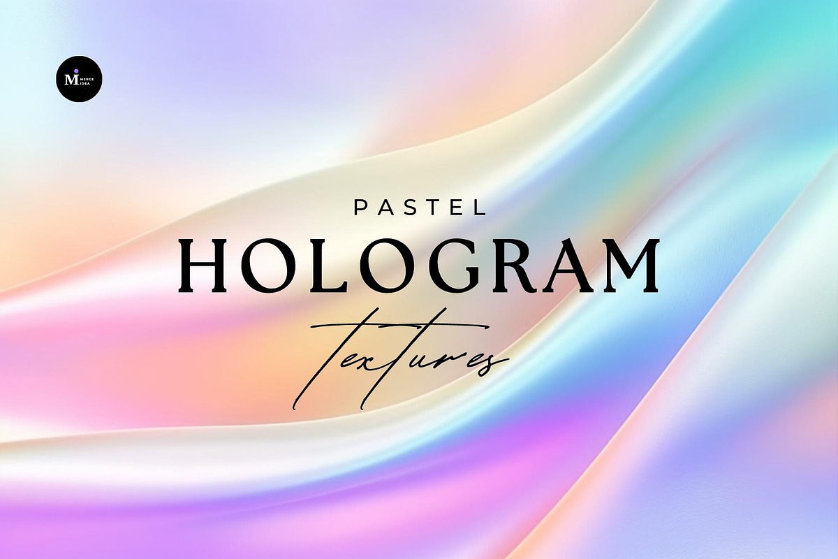 Pastel Hologram Textures Background, a Background Graphic by MergeIdea (Photo 1 of 3)