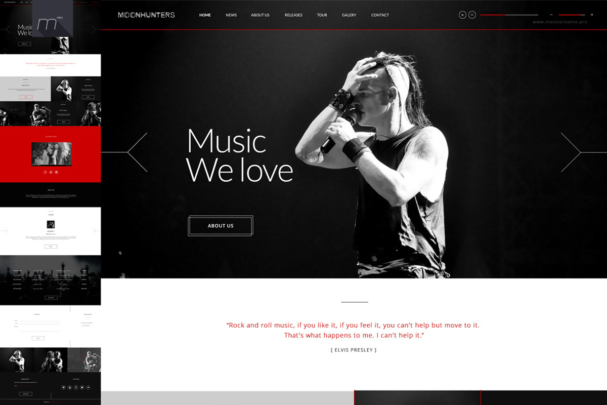 Music Multipage Template, a Landing Page Template by CapitalTemplate2 (Photo 4 of 6)