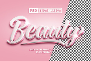 Beauty Text Effect Rose Gold Style