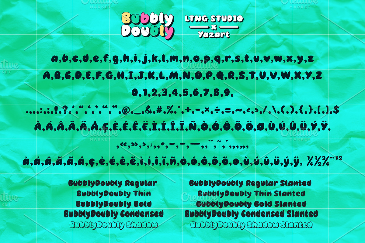 BubblyDoubly Font Family, a Handwritten Font by LTNG STUDIO (Photo 4 of 8)