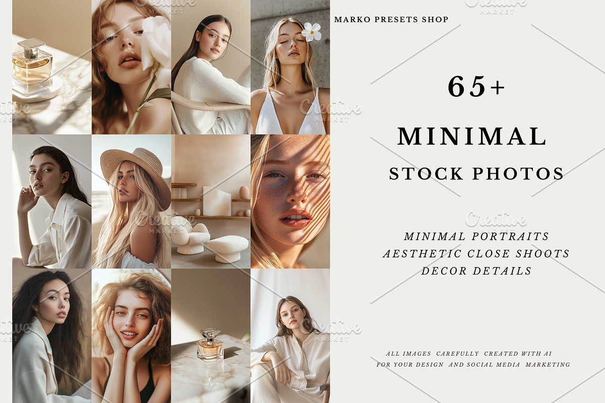 Minimal Beauty Photo Bundle, a Beauty & Fashion Photo by MarkoPresets (Photo 1 of 10)