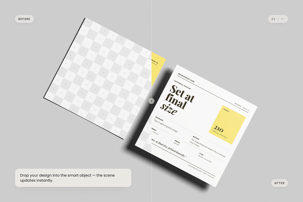 Square Flyer Mockup, an Advertising Mockup by Toasin Studio (Photo 2 of 7)