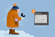 Hygge Shader 24 Illustrator Brushes, a Brush Add-On by IuliiaSavko (Thumbnail 5 of 7)