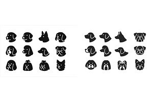 Various dog silhouettes showcasing, an Animal Illustration by ZinetroN