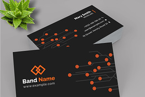 Technology Business Card Layout