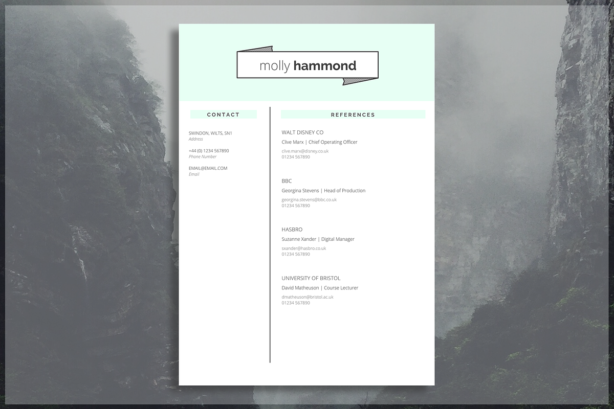 Word CV Template, a Resume Template by introDuice - CV / Resumes (Photo 5 of 6)