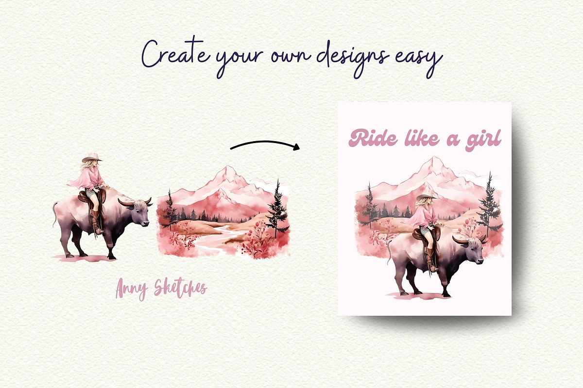 Pastel Western Clipart, an Object Graphic by Anna Design Studio (Photo 7 of 10)