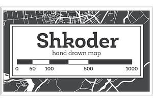 Shkoder Albania City Map