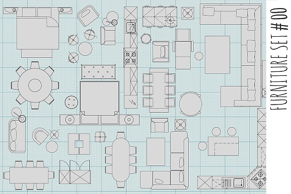 Standard Furniture Symbols 00