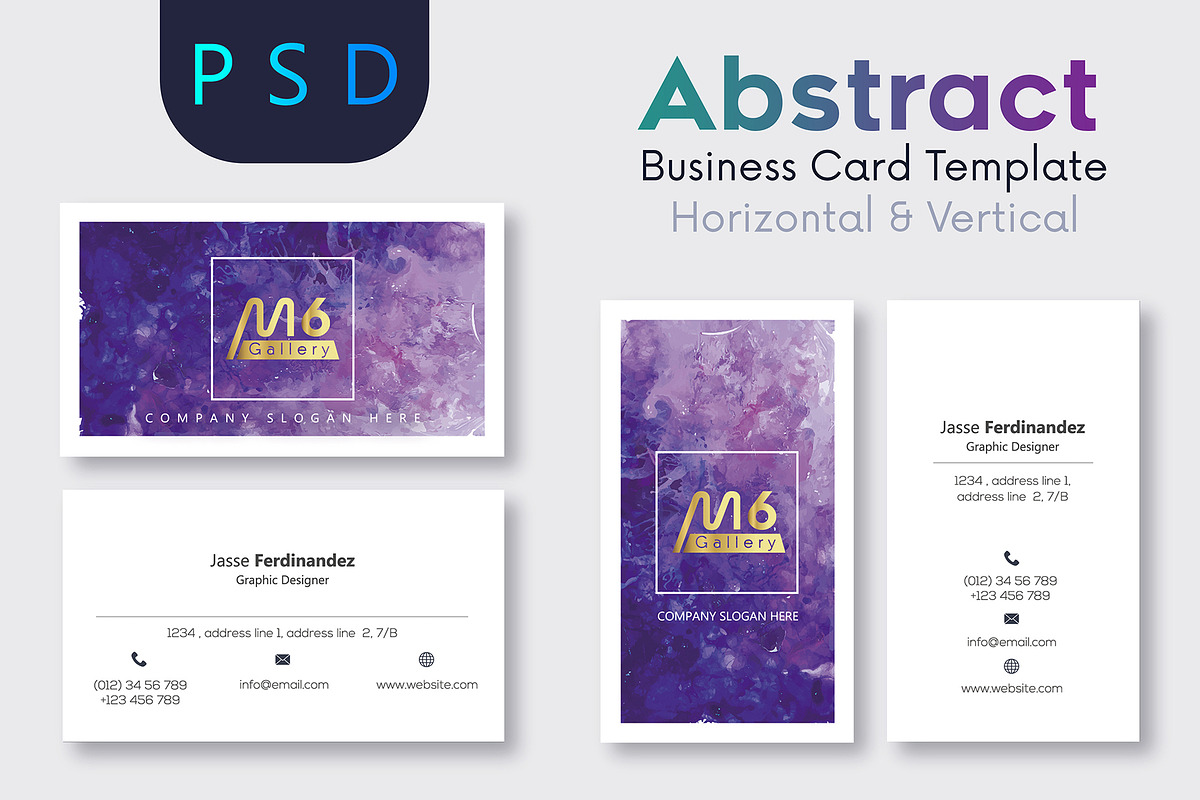 Unique 50 Business Card Bundle, a Business Card Template by M6 Gallery (Photo 5 of 151)
