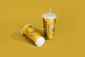 Disposable Paper Cup Mockup