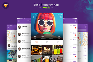 Restaurant iOS App freebie ui kit 